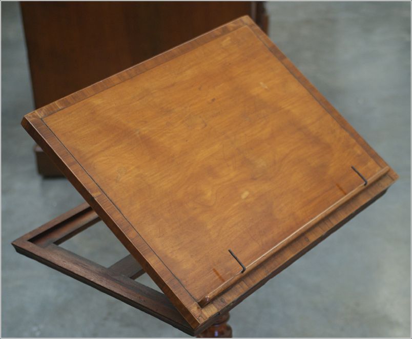7002 Antique Georgian Satinwood Reading Table (7)
